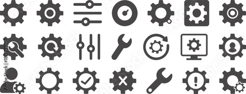 Sittings vector illustration of a set of icons