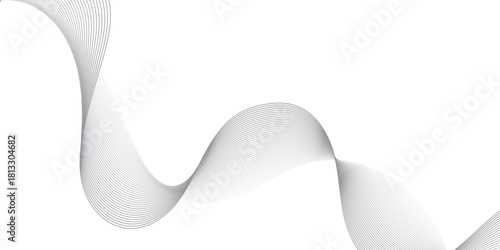 Vector abstract gradient wave Futuristic gray and white abstract background. geometric flowing web smoke sound music digital blend curve line texture backgound.	