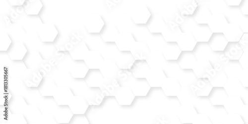 White paper texture abstract grid tile seamless hexagon wall creative metal business wallpaper texture background.	