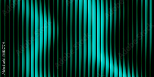 Abstract teal vertical lines with soft light and dark shadows