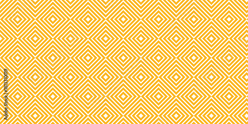seamless pattern with square yellow overlap swirl fabric vector overlapping ornament textile background. 