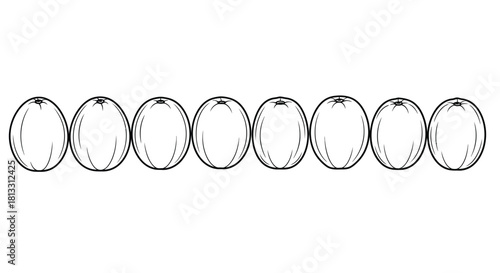 Seamless pattern with hand drawn plums isolated on white background