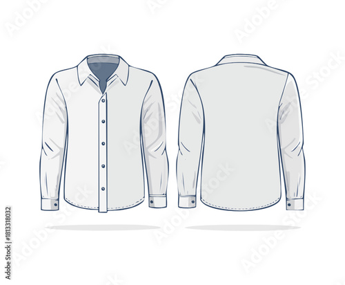 Men’s Shirt Mockup Template for Apparel and Fashion Design