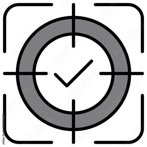 Success Grey Icon Illustration