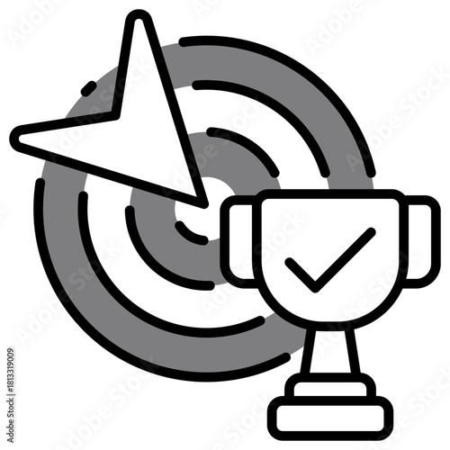 Achievement Grey Icon Illustration