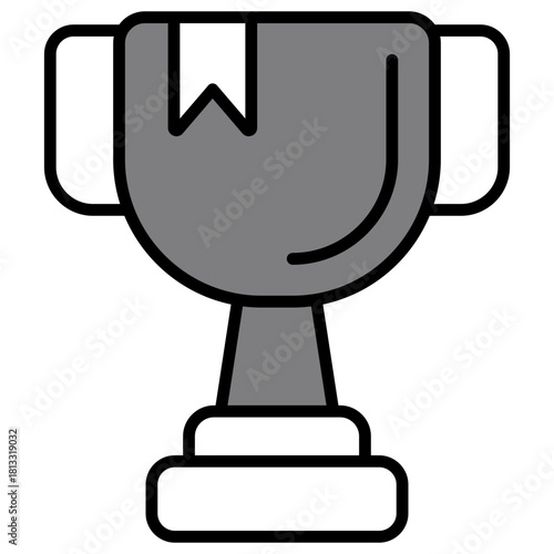 Trophy Grey Icon Illustration