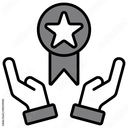 Honor Grey Icon Illustration