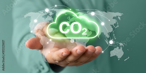 Carbon Dioxide Cloud Concept A Sustainable Digital Illustration for Environmental Awareness