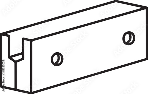 Precision engineered industrial component for advanced automation and robotics, demonstrating reliability and accuracy in manufacturing processes with clean lines