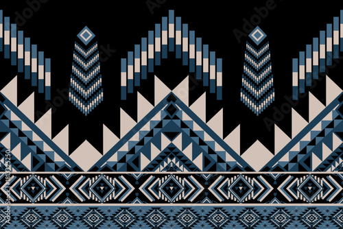 abstract geometric background seamless geometric pattern, Ethnic tribal design Navajo Aztec seamless pattern navy  geomatics Native American motifs traditional textiles, Diamond