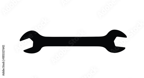 Abstract geometric pattern with vibrant color accents and silhouette detail