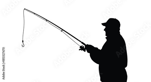 Abstract geometric shapes and lines in a dynamic composition with a striking silhouette effect