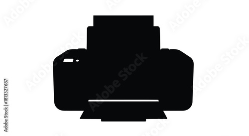 Abstract geometric silhouette design with vibrant color accents and bold typography silhouette