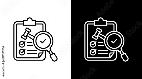 Regulatory Compliance White Icon Set Design