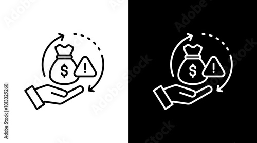 Credit Default White Icon Set Design