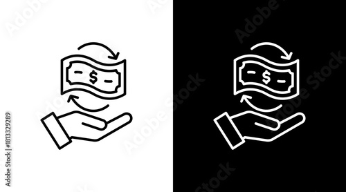 Cash Flow Issues White Icon Set Design