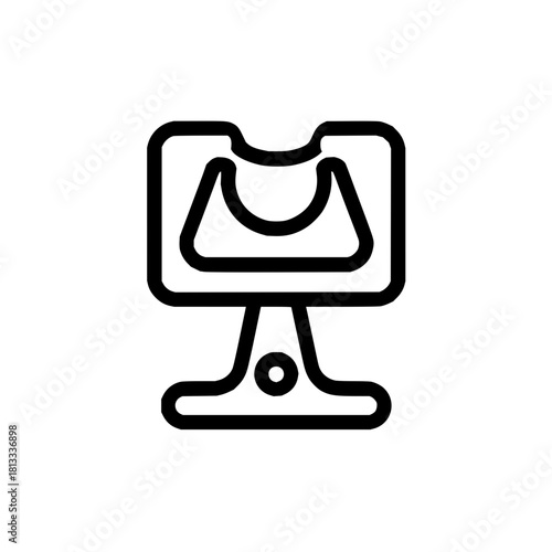 Icon of a sports bra on a stand fitness apparel workout gear activewear clothing gym attire exercise 100 character