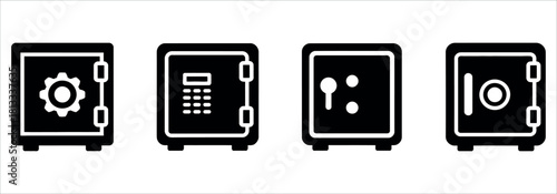 Secure your assets with these safe icons, a digital vault for financial security and peace of mind, perfect for banking, security, and financial themes.