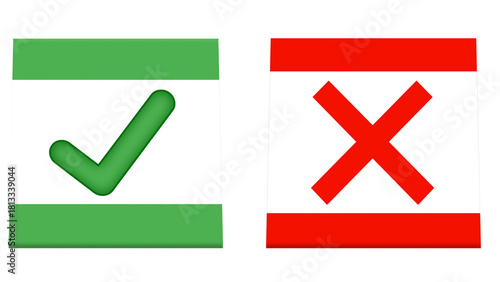 Checkmark And Cross Transparent Background, Illustration, Tick, Yes And No, Checkbox 