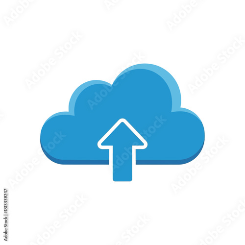 Cloud Storage Upload Icon Digital Technology Data Transfer Connection Interface Design