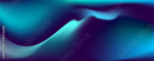 Light blue hues blend seamlessly, creating a calming atmosphere with flowing shapes and subtle gradients throughout the background design.