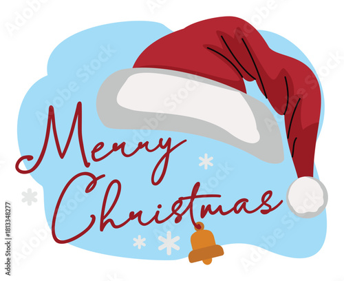 Flat christmas greeting card card template. Merry christmas flyer template