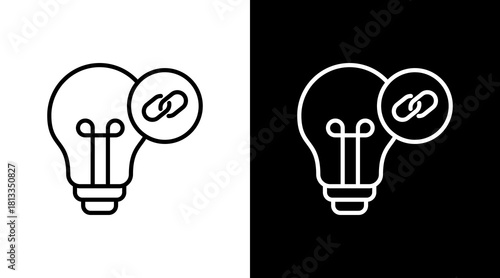 Solution Link White Icon Set Design