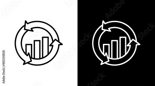 Continuous Improvement White Icon Set Design