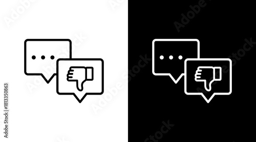 Feedback White Icon Set Design