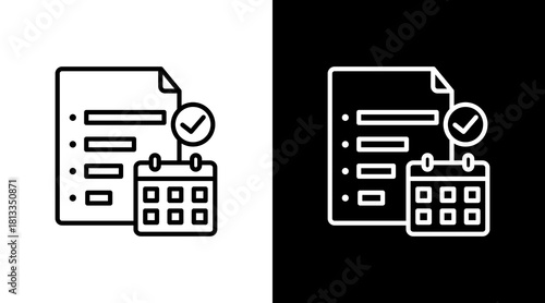 Priorities White Icon Set Design