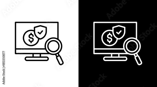 Data Security White Icon Set Design