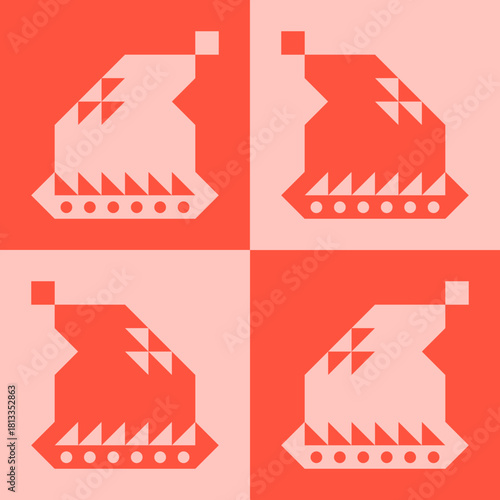 Pattern Christmas Ornaments Hat Abstract Retro. Designed for interior decor, product packaging, and trendy digital assets Christmas Abstract Bg.