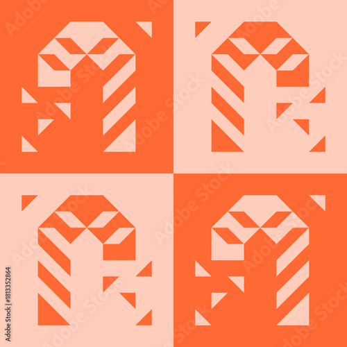 Pattern Christmas Ornaments Candy cane Abstract Retro. Designed for interior decor, product packaging, and trendy digital assets Christmas Abstract Bg.