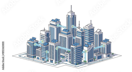 Innovative smart city infrastructure with sustainable energy solutions