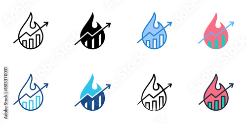 Viral icon set multiple style collection 
