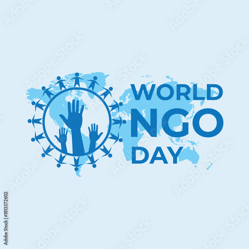 World NGO Day  vector illustration logo symbol background icon design