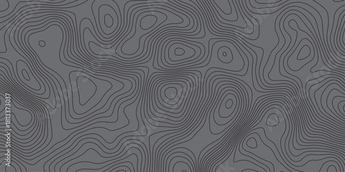 Minimal dark topographic contour pattern with smooth flowing lines, abstract terrain waves, modern geometric background, seamless design ideal for wallpapers, branding, posters, and digital graphics.