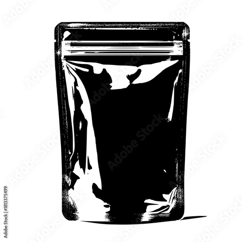 Stock vector black stand up pouch mockup packaging template for product design vector