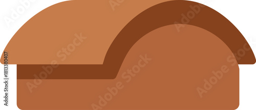 Curved vaulted roof element