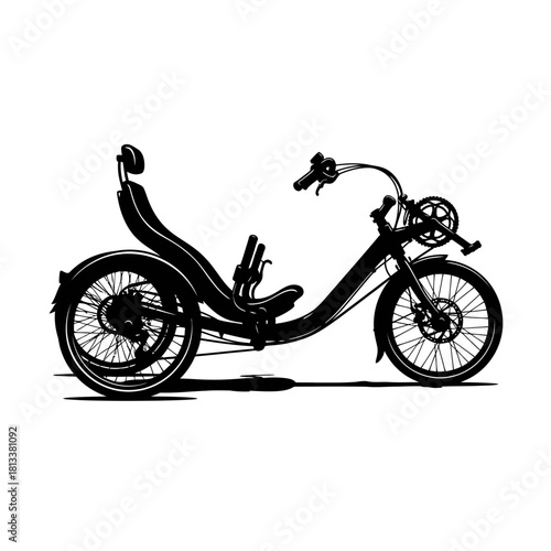 Detailed Bicycle Black and White Line Art Illustration Stock Photo Fitness Graphic