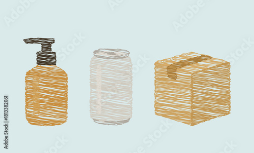 Bathroom containers trio