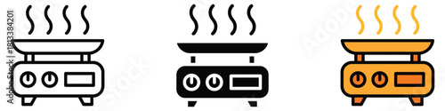Hot Plate icon vector. healthy baking and cooking symbol. vector illustration.