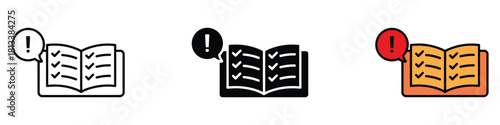 Instruction icon vector. checklist, error free task symbol. vector illustration.