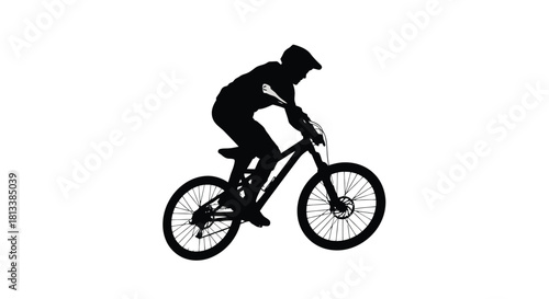 Abstract geometric silhouette design with vibrant color accents and typographic elements silhouette