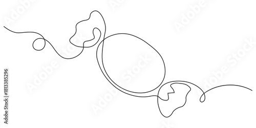Continuous One Line Drawing of Candy icon vector. sweetness, dessert symbol. vector illustration.