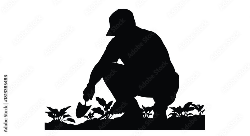 Fototapeta premium Abstract geometric pattern with bold silhouette elements in vibrant cmyk colors