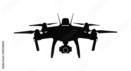 Abstract geometric shapes and lines in a dynamic composition with a striking silhouette effect