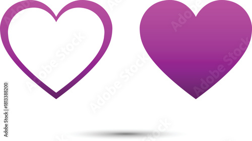 Heart shape design for love symbols, Set simple drawings heart symbols, valentines day related designs and frames, Red heart formed by Available in vector EPS format. editable vector file format.