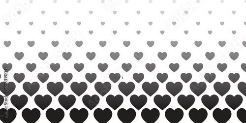 Heart pattern background with gradient effect seamless vector design for romantic themes suitable for Valentines Day and love-related projects
