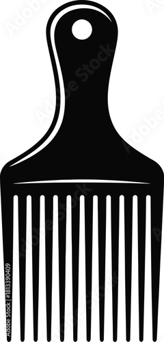 Afro Pick Comb Vector Isolated on White Background